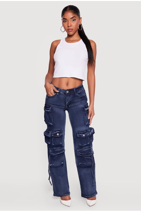 Women's VIP Straight Leg Cargo Pocket Jeans