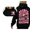 thumbnail image 1 of Women's "Vacation Mode Friends Edition Allison" Graphic Comfortable Hoodie Top Casual Hooded long-sleeved Black S-2XL, 1 of 7