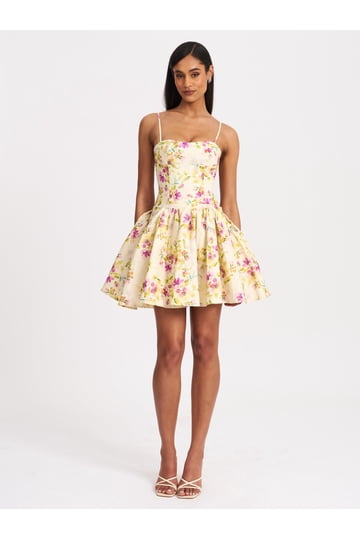 light pink and yellow dress Maiah Yellow Bloom Prom Dress - US 2
