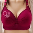 thumbnail image 1 of BLTIBY Seamless Everyday Bras for Women Valentine's Day Printed Wireless Bra Comfortable No Underwire Bralettes Wine XL, 1 of 7