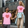 thumbnail image 1 of Women's Valentine's Day Print Round Neck Short Sleeve T Shirt Running Tee Shirts Women Set Shirt for Women Shirts Long Sleeved Women's Loose Fit Tees Short Sleeve T Shirts for Women Women Extra Long, 1 of 4