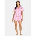 thumbnail image 1 of Women’s Valentine’s Day Print Shorty Notch Collar Pajama Set from Way to Celebrate, 2-Piece, Sizes XS-3X, 1 of 4