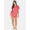 thumbnail image 1 of Women’s Valentine’s Day Print Shorty Notch Collar Pajama Set from Way to Celebrate, 2-Piece, Sizes XS-3X, 1 of 4