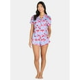 thumbnail image 1 of Women’s Valentine’s Day Print Shorty Notch Collar Pajama Set from Way to Celebrate, 2-Piece, Sizes XS-3X, 1 of 4