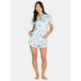 thumbnail image 1 of Women’s Valentine’s Day Print Shorty Notch Collar Pajama Set from Way to Celebrate, 2-Piece, Sizes XS-3X, 1 of 4