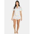 thumbnail image 1 of Women’s Valentine’s Day Print Shorty Notch Collar Pajama Set from Way to Celebrate, 2-Piece, Sizes XS-3X, 1 of 4