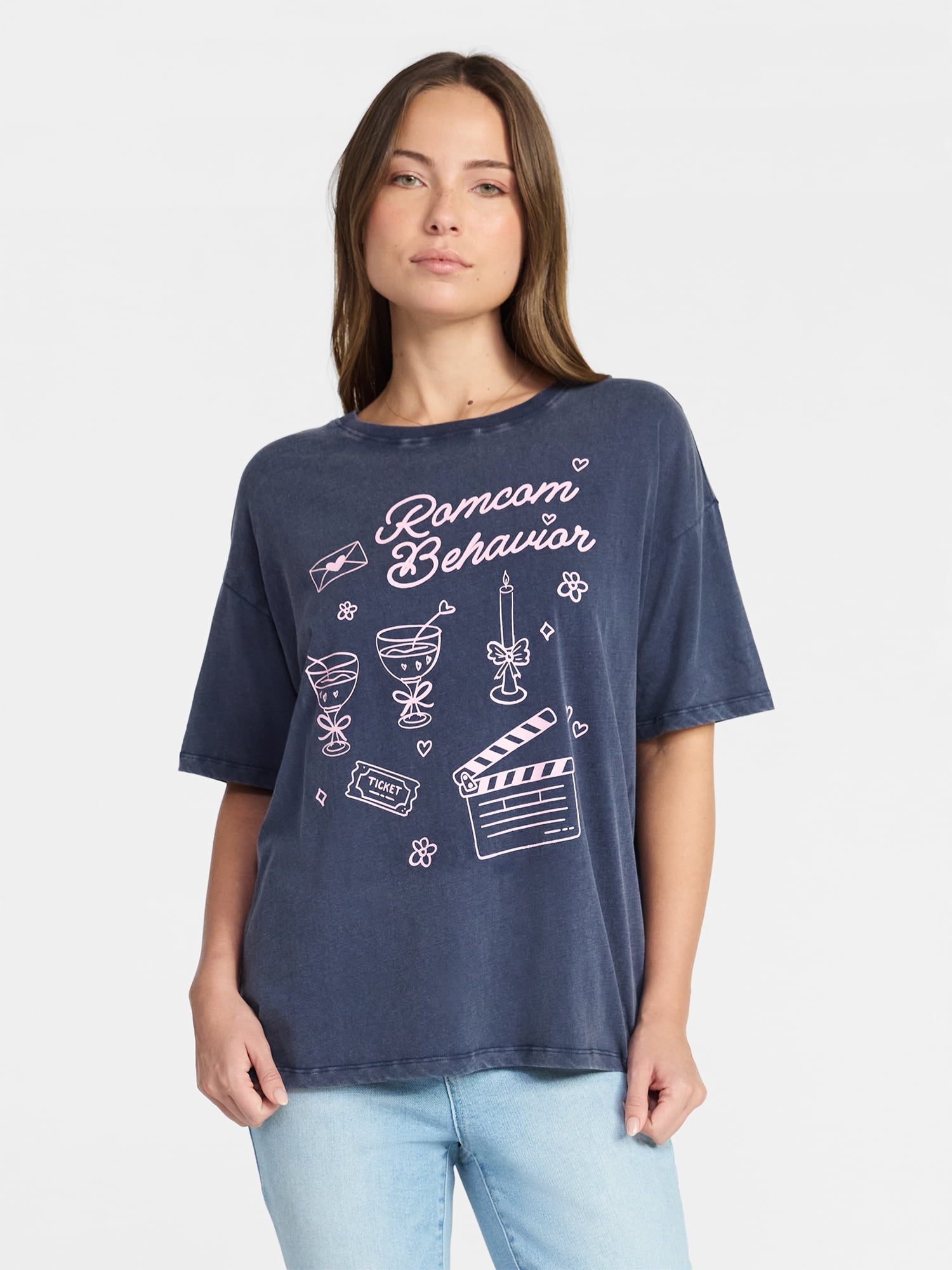 Valentine's Day Women's Romcom Graphic Tee from Way to Celebrate, Sizes S-XXXL