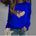 thumbnail image 1 of Women's Valentine's Day Sweatshirt, Leopard Print Heart Sweatshirt, Womens Long Sleeve Round Neck Sweatshirts Women's Fashion Long Sleeved Printed Sweatershirt Loose Tops, 1 of 4