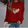 thumbnail image 1 of Women's Valentine's Day Sweatshirt, Leopard Print Heart Sweatshirt, Womens Long Sleeve Round Neck Sweatshirts Women's Fashion Long Sleeved Printed Sweatershirt Loose Tops, 1 of 4