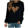thumbnail image 1 of Women's Valentine's Day Sweatshirts Fashion Print Sweat Shirt Round Neck Long Sleeve Blouses Pullover Casual Shirts Top, 1 of 8