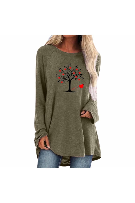 Women's Valentine's Day T-Shirt Leopard Gnomes Long Sleeve Raglans Shirt Love Heart Printed Buffalo Plaid Graphic Tee