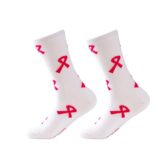 Women's Valentine's Mid Length Knitted Socks for Men Heart Print Crew Socks Multicolor-13 Free Size