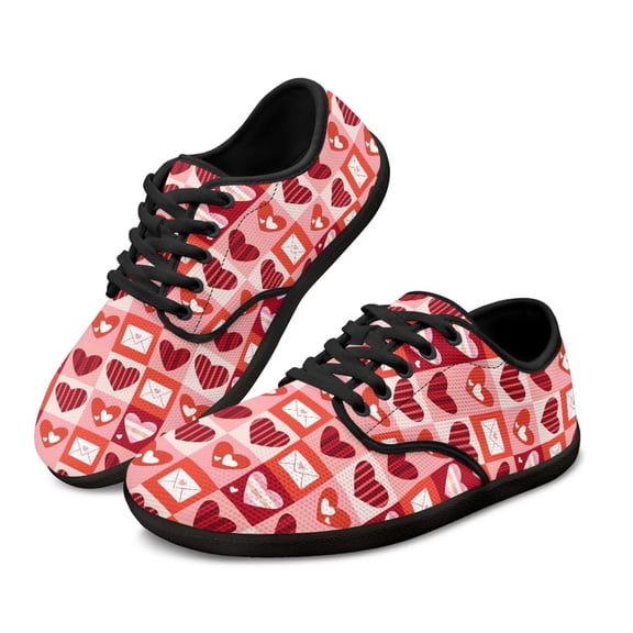 Women's Valentine's day Minimalist Barefoot Shoes Zero Drop Walking Shoes Lightweight Fashion Sneakers Wide Toe Box