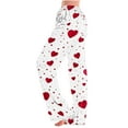 thumbnail image 1 of Women's Valentines Day Home Pants Cute Heart Print Wide Leg Lounge Pajamas Soft Daily Home Clothes Long Pants Red XXXXXL, 1 of 4