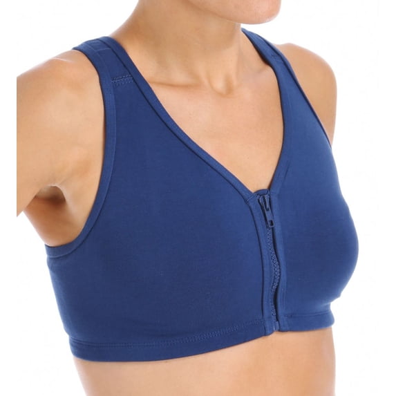 Women's Valmont 1611 Zip Front Leisure and Sports Bra (Navy 46 B/C)