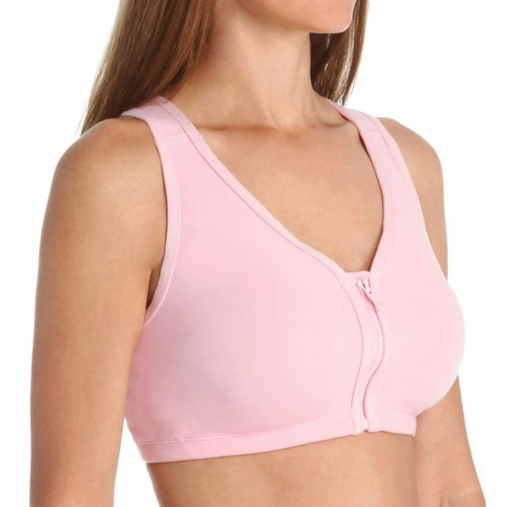 Women's Valmont 1611 Zip Front Leisure and Sports Bra (Pink 42 B/C)