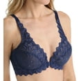 thumbnail image 1 of Women's Valmont 8323 Front Close Lace Cup Underwire Bra (Navy 46D), 1 of 4