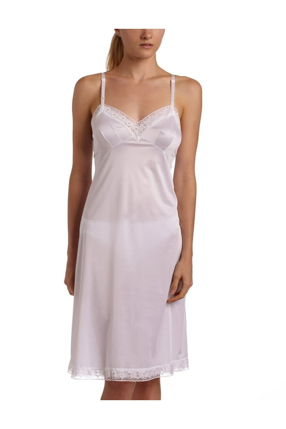 Women's Vanity Fair 1010324 Rosette 24 Inch Lace Full Slip (Star White 46)