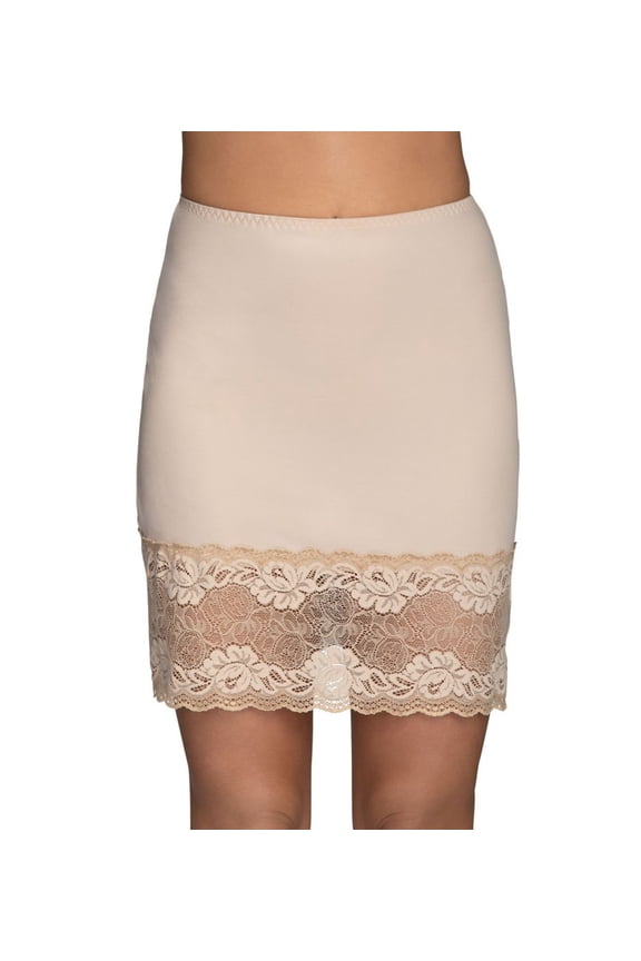 Women's Vanity Fair 1174118 Lace Trim 18 Inch Half Slip (Damask Neutral XL)
