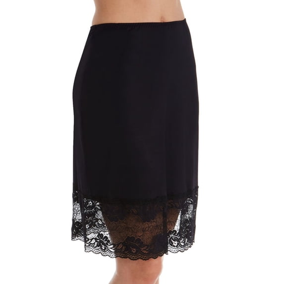 Women's Vanity Fair 1174122 Lace Trim 22 Inch Half Slip (Black S)