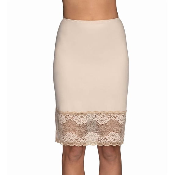 Women's Vanity Fair 1174122 Lace Trim 22 Inch Half Slip (Damask Neutral S)