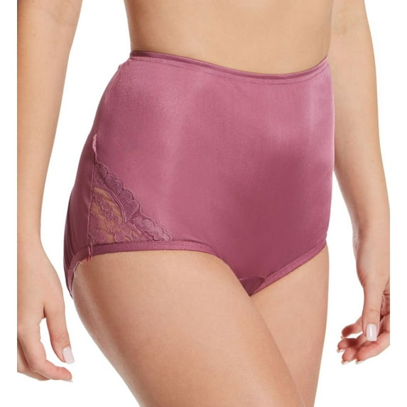 Women's Vanity Fair 13001 Lace Nouveau Brief Panty (Berry Glaze 11)