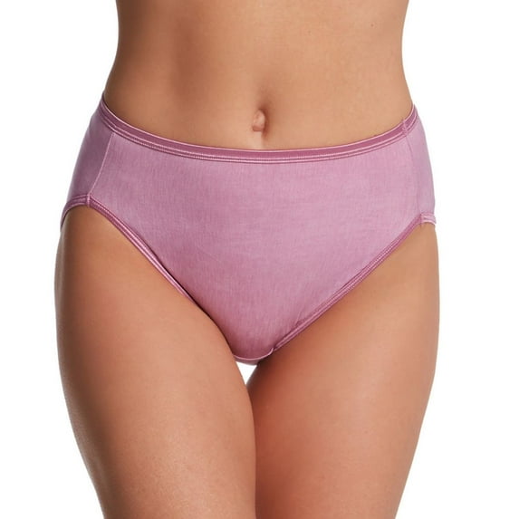Women's Vanity Fair 13108 Illumination Hi-Cut Brief Panty (Lilac Bouquet 9)