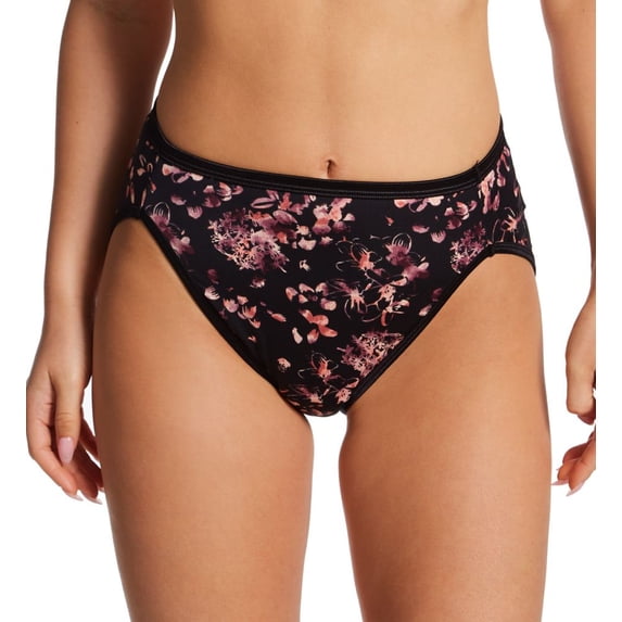 Women's Vanity Fair 13108 Illumination Hi-Cut Brief Panty (Lunar Garden Print 8)