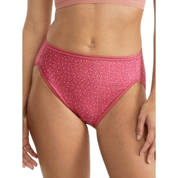 Women's Vanity Fair 13108 Illumination Hi-Cut Brief Panty (Secret Square Print 8)