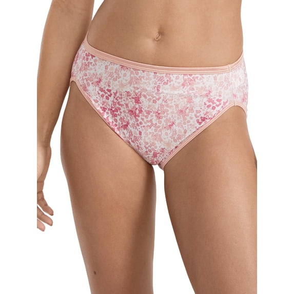 Women's Vanity Fair 13108 Illumination Hi-Cut Brief Panty (Sunset Splash Print 6)