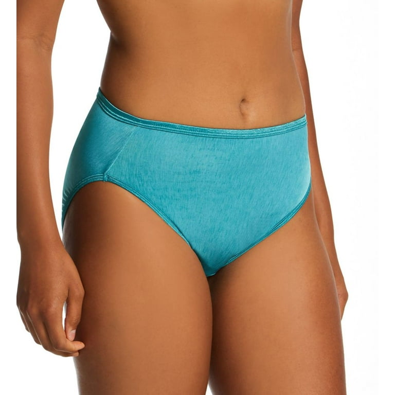 Women's Vanity Fair 13108 Illumination Hi-Cut Brief Panty (Teal Tango 6)