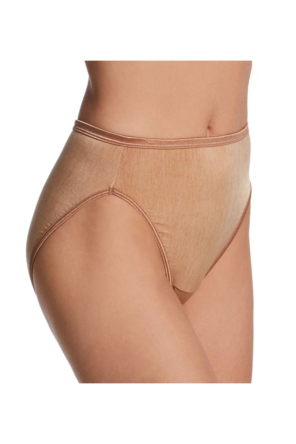 Women's Vanity Fair 13108 Illumination Hi-Cut Brief Panty (Totally Tan 6)
