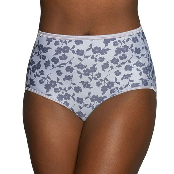 Women's Vanity Fair 13109 Illumination Brief Panty (Favorite Flower Print 9)