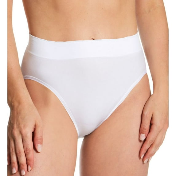 Women's Vanity Fair 13217 No Pinch, No Show Seamless Hi-Cut Panty (Star White 7)