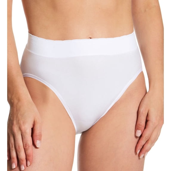 Women's Vanity Fair 13217 No Pinch, No Show Seamless Hi-Cut Panty (Star White 8)