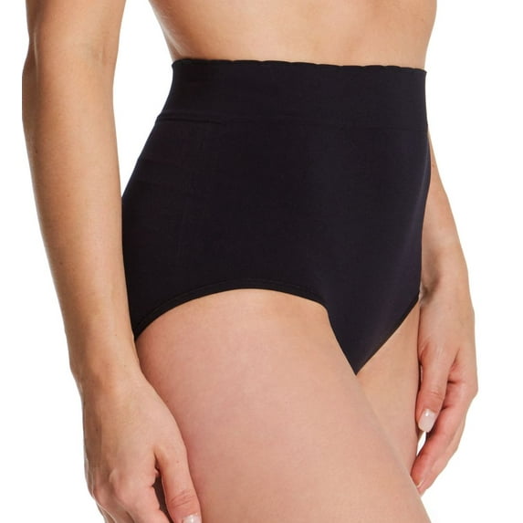 Women's Vanity Fair 13218 No Pinch, No Show Seamless Brief Panty (Midnight Black 7)