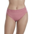 thumbnail image 1 of Women's Vanity Fair 13280 Flattering Lace Ultimate Comfort Hi-Cut Panty (Deco Rose Stripe 6), 1 of 2