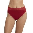 thumbnail image 1 of Women's Vanity Fair 13280 Flattering Lace Ultimate Comfort Hi-Cut Panty (Designer Red Stripe 9), 1 of 2