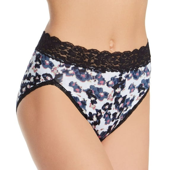 Women's Vanity Fair 13280 Flattering Lace Ultimate Comfort Hi-Cut Panty (Violet Spell Print 6)