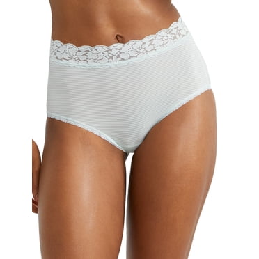 Vanity Fair Women's Flattering Lace Panties -Softest Ivory - Size 2XL