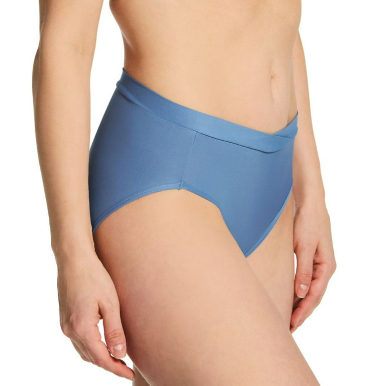 Women's Vanity Fair 13291 Beyond Comfort Silky Stretch Hi-Cut Panty (Blue  Idol 7)