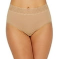 thumbnail image 1 of Women's Vanity Fair 13396 Flattering Lace Cotton Stretch Brief Panty (Honey Beige 9), 1 of 3