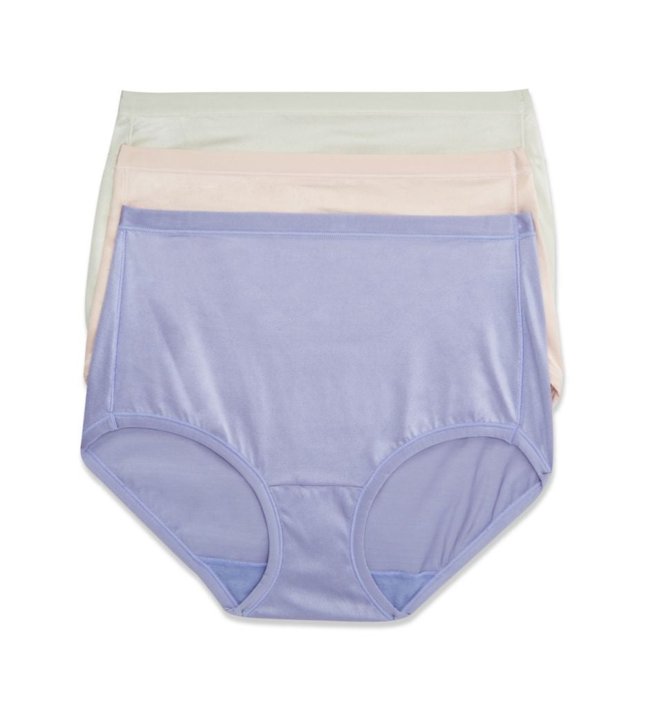 ビズビー　VANIE Women's Vanity Fair 13438 Body Caress Brief Panty - 3 Pack (Iris