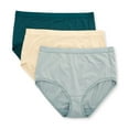 thumbnail image 1 of Women's Vanity Fair 13463 Comfort Where it Counts Brief Panty - 3 Pack (Emerld/SeaGlass/Damask 6), 1 of 1