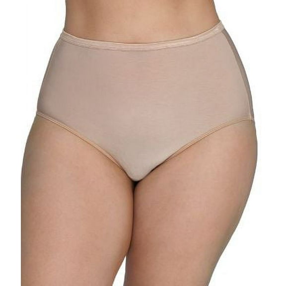 Women's Vanity Fair 13811 Illumination Plus Size Brief Panty (Rose Beige 10)