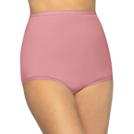 Women's Vanity Fair 15318 Perfectly Yours Tailored Cotton Brief Panty (Pink Amethyst 6)