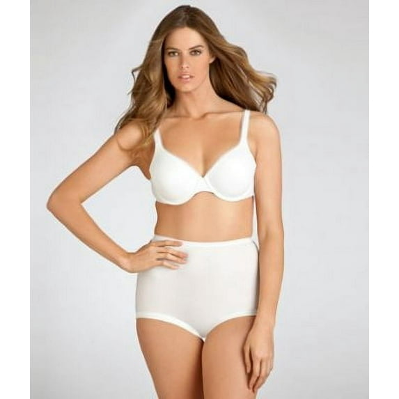 Women's Vanity Fair 15367 Lollipop Cotton Legband Brief Panty - 3 Pack (White 10)