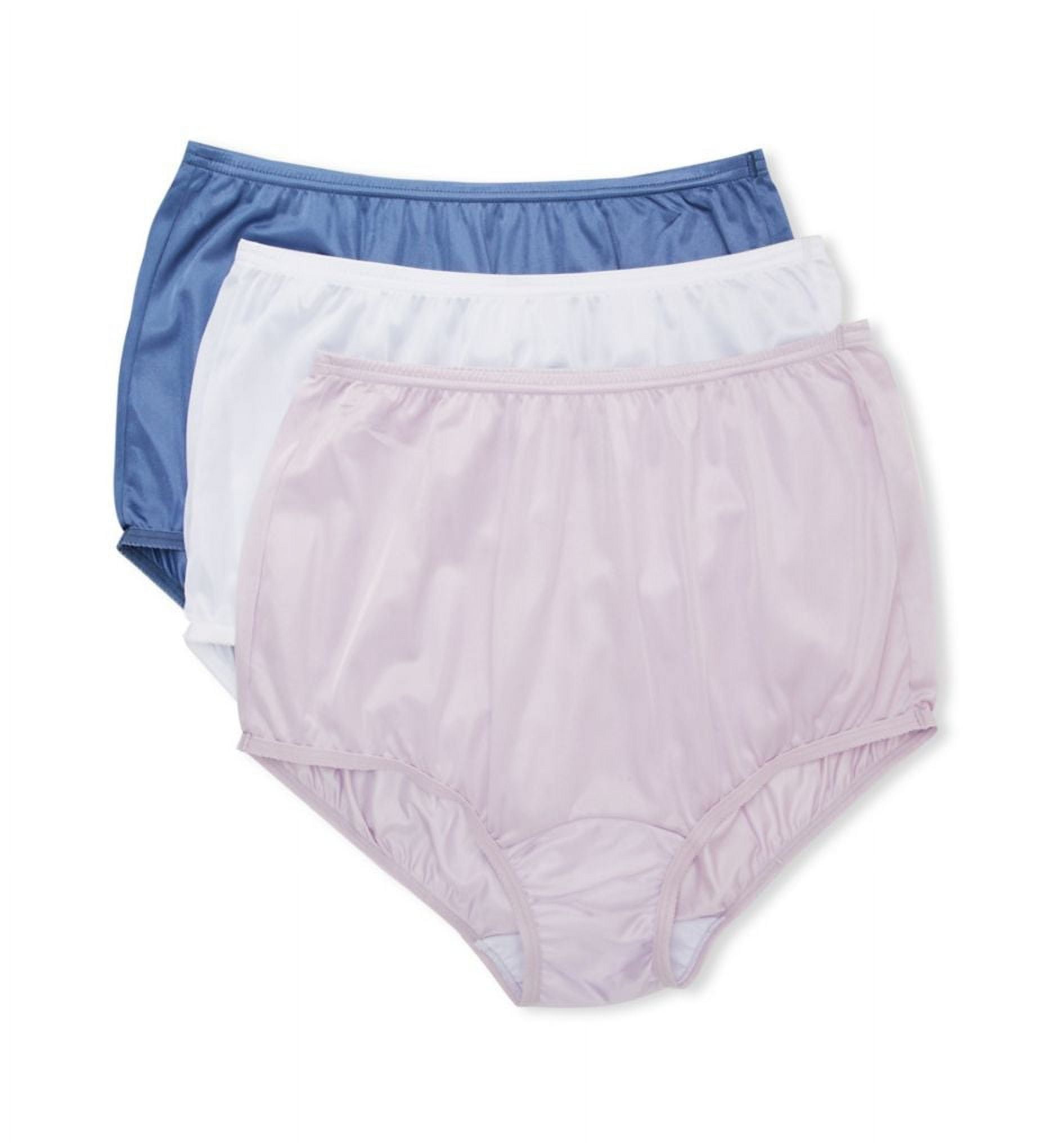 Vanity Fair Tailored Panties, 3-Pack - Cotton Briefs With Lace Trim (Blush, Size 8)