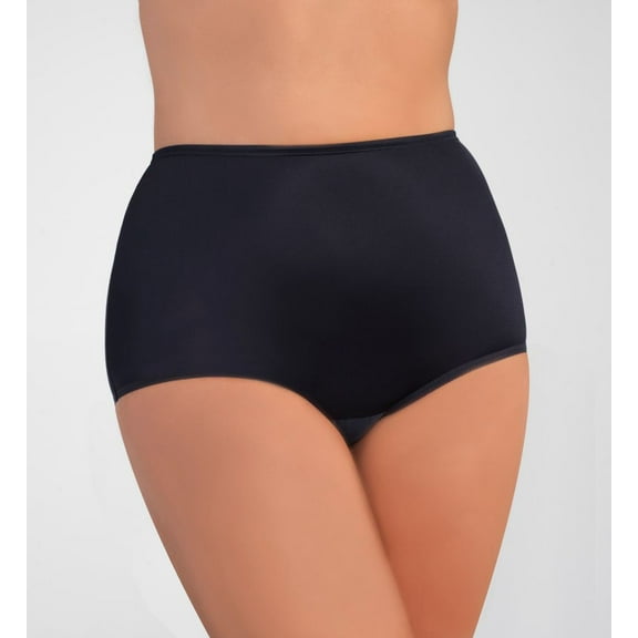 Women's Vanity Fair 15712 Perfectly Yours Ravissant Tailored Brief Panty (Midnight Black 11)