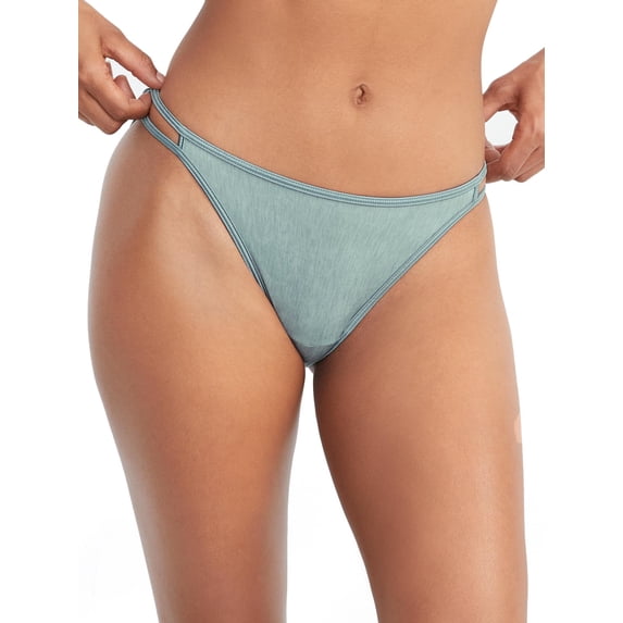 Women's Vanity Fair 18108 Illumination String Bikini Panty (Blue Sea Glass 6)